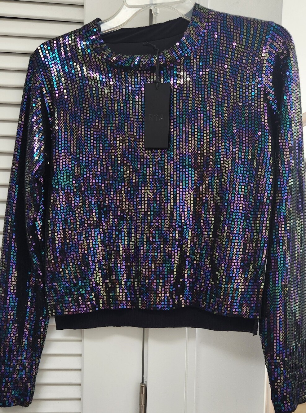 RtA Iridescent Sequin Top